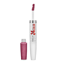 Maybelline Super Stay 24, 2-Step Liquid Lipstick, Long Lasting Highly Pigmented Color with Moisturizing Balm, Infinite Petal, Pink, 1 oz