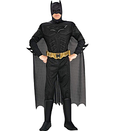 Rubie's mens The Dark Knight Rises Deluxe Batman adult sized costumes, Black, Large US