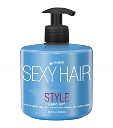 SexyHair Style Hard Up Hard Holding Gel, 16.9 Oz | Extreme Hold | Non-Flaking Formula | All Hair Types