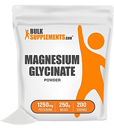 BulkSupplements.com Magnesium Glycinate Powder - Magnesium Supplement - Glycine Supplements - Magnesium Supplement for Women - High Absorption Magnesium - Mag Glycinate (250 Grams - 8.8 oz)