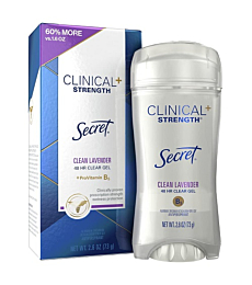 Secret Antiperspirant Clinical Strength Deodorant for Women, Clear Gel, Clean Lavender, 2.6 Oz