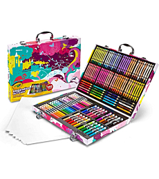 Crayola Inspiration Art Case Coloring Set - Pink (140 Count), Holiday Gifts for Girls & Boys