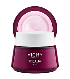 Vichy Idéalia Night Cream for Face, Night Face Moisturizer and Anti Aging Cream with Hyaluronic Acid & Caffeine, Night Recovery for Dry Skin, Moisturizing For Sensitive Skin