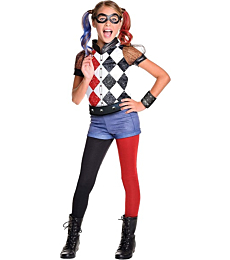 Rubie's DC Superhero Girl's Harley Quinn Costume, Medium