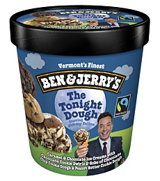 Ben & Jerry's - Vermont's Finest Ice Cream, Non-GMO - Fairtrade - Cage-Free Eggs - Caring Dairy - Responsibly Sourced Packaging, The Tonight Dough, Pint (16 Count)
