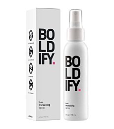 BOLDIFY Hair Thickening Spray - Get Thicker Hair in 60 Seconds - Stylist Recommended Hair Products for Women & Men - Hair Volumizer + Texture Spray Hair Thickener for Fine Hair - 4 oz
