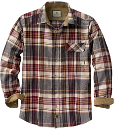 Legendary Whitetails Men's Standard Buck Camp Flannel Shirt, Cedarwood Plaid, X-Large