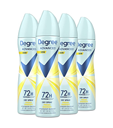 Degree Advanced Antiperspirant Deodorant Dry Spray 72-Hour Sweat and Odor Protection Fresh Energy Deodorant Spray For Women With MotionSense Technology 3.8 oz, Pack of 4