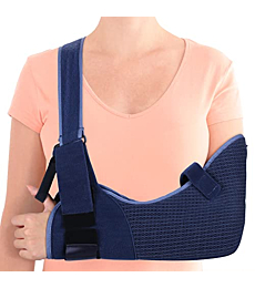 VELPEAU Arm Sling Shoulder Immobilizer - Rotator Cuff Support Brace - Comfortable Medical Sling for Shoulder Injury, Left and Right Arm, Men and Women, for Broken, Dislocated, Fracture, Strain (Large)