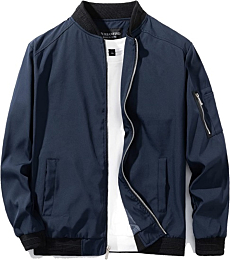 en's Slim Fit Lightweight Sportswear Jacket Casual Bomber Jacket