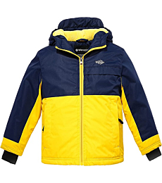 Boy's Waterproof Snowboarding Jacket Windproof Ski Coat Hooded Winter Coats Outdoor Outwear