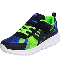 DREAM PAIRS Boys KD18002K Lightweight Breathable Running Athletic Sneakers Shoes Black Royal Blue Green, Size 11 M US Little Kid