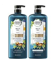 Herbal Essences Repairing Argan Oil of Morocco Shampoo and Conditioner Set with Natural Source Ingredients, Color Safe, BioRenew, 20.2 Fl Oz, 2 Count