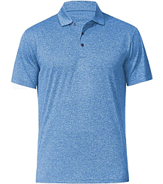 Men's Polo Shirts - Dry Fit Performance Short Sleeve Glof Polo T Shirt for Men (M, Light Blue)