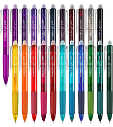 Vanstek 22 Colors Retractable Erasable Gel Pens Clicker, Fine Point(0.7), Make Mistakes Disappear, Premium Comfort Grip for Drawing Writing Planner and Crossword Puzzles