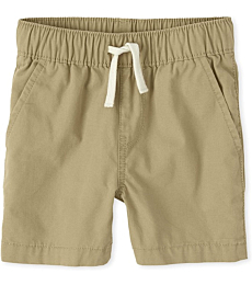 The Children's Place baby boys and Toddler Pull on Jogger Shorts, Flax Single, 3T US