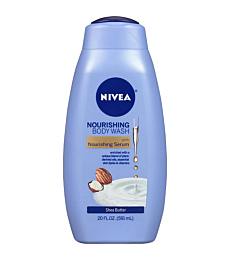 NIVEA Shea Butter Nourishing Body Wash, Moisturizing Body Wash for Dry Skin, 20 Fl Oz Bottle