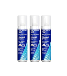 Regoxidine Men's 5% Minoxidil Foam (3-Month Supply) Helps Restore Vertex Hair Loss and Supports Hair Regrowth for Thinning Hair with Unscented Topical Aerosol Treatment