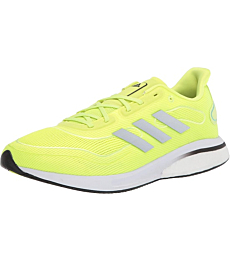 adidas Men's Supernova Running Shoe, Solar Yellow/Silver Metallic/Black, 6.5