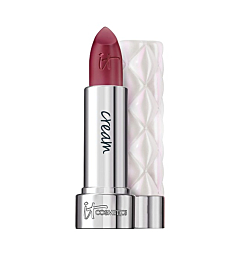 IT Cosmetics Pillow Lips Lipstick, Like a Dream - Red Plum with a Cream Finish - High-Pigment Color & Lip-Plumping Effect - With Collagen, Beeswax & Shea Butter - 0.13 oz