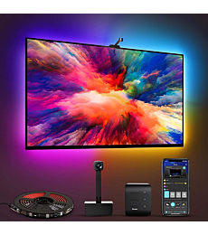 Govee TV LED Backlights with Camera, DreamView T1 RGBIC Wi-Fi TV Backlights for 55-65 inch TVs PC, Works with Alexa & Google Assistant, App Control, Music Sync TV Lights, Adapter, H6199