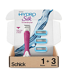 Schick Hydro Silk TrimStyle Moisturizing Razor for Women with Bikini Trimmer and 3 Refills