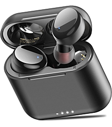 TOZO T6 True Wireless Earbuds Bluetooth Headphones Touch Control with Wireless Charging Case IPX8 Waterproof Stereo Earphones in-Ear Built-in Mic Headset Premium Deep Bass for Sport