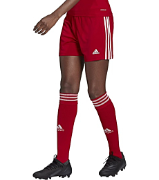 adidas Women's Tall Plus Size Squadra 21 Shorts, Team Power Red/White, XX-Small/Long