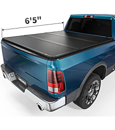 oEdRo Hard Tri-fold Truck Bed Tonneau Cover Compatible with 2002-2022 Dodge Ram 1500 (19-22 Classic & New) ; 2003-2022 Dodge Ram 2500 3500, 6.4 ft Bed w/o Rambox