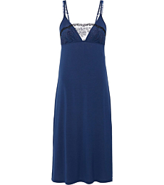 La Perla, Outset Short Nightgown, XS, Dusty Blue/Black