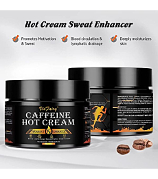 Caffeine Anti Cellulite Hot Cream, Body Sculpting Cellulite Workout Cream for Women & Men , Anti-Cellulite Remover Creams, Natural Sweat Workout Enhancer, Thighs Belly Butt Firming Legs Slimming Cream