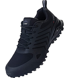 NAIKOYO Men's Lightweight Trail Running Shoes Outdoor Breathable Hiking Shoes Waterproof Walking Trekking Cross Training Sneakers