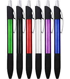 Linbsunne Retractable Ballpoint Pens Medium Point Black Ink Ball Point Pen for School Supplies Office Supplies Business (6-count)