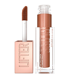 Maybelline New York Lifter Gloss High Shine Lip Gloss with Hyaluronic Acid, Bronzed, 18 Bronze