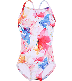 Dancina Girls' Swimwear Swimming Suit 8 Flowers