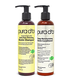 PURA D'OR Pura D ' Or Biotin Original Gold Label Anti Thinning Oz X 2 Shampoo Conditioner Set Clinically