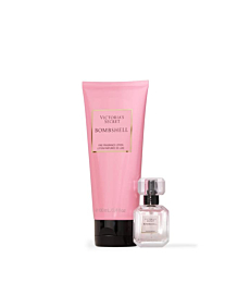 Victoria's Secret Bombshell Eau de Parfum .25 oz. & Fragrance Lotion 3.4 oz Mini Perfume Gift Set (Bombshell)