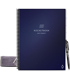 Rocketbook Multi-Subject Smart Notebook | Scannable Notebook with Dividers | Lined Reusable Notebook with 1 Pilot Frixion Pen & 1 Microfiber Cloth 