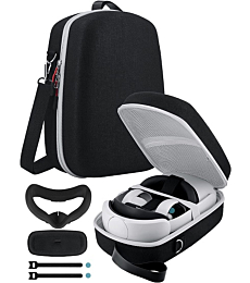RYOKO Hard Carrying Case Compatible with Meta/Oculus Quest 2 Version VR Gaming Headset and Elite Strap with Battery and Other Accessories, Suitable for Travel and Home Storage