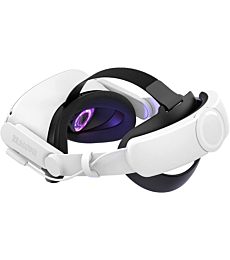 Head Strap for Oculus Quest 2 with Rechargeable Battery Pack, AMVR 6000mAh VR Fast Charging Power, Flippable and Adjustable Elite Strap for Counter Balance and Extend Playtime in VR