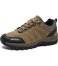 HOBIBEAR Men’s Hiking Shoes Lightweight Trekking Boots Trail Shoe Khaki