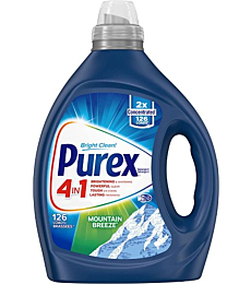 Purex Liquid Laundry Detergent, Mountain Breeze, 2X Concentrated, 126 Loads