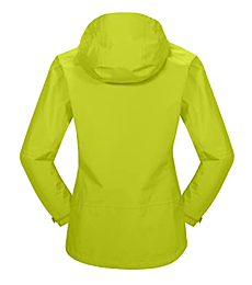 Little Donkey Andy Women's High-Performance Waterproof Rain Jacket Lightweight Outdoor Hiking Raincoat Fruit Green S
