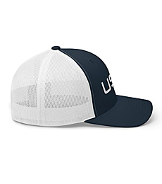 LiberTee Shirts Team USA Trucker Hat, USA Unisex One Size Fits Most Hat Navy/White