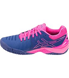 ASICS Women's Gel-Resolution 7 Tennis Shoes, 9, Blue Print/Blue Print
