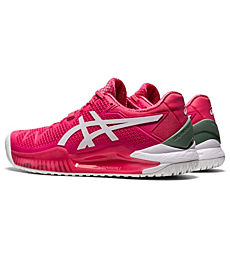 ASICS Women's Gel-Resolution 8 Tennis Shoes, 5.5, Pink Cameo/White
