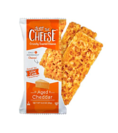 Just the Cheese Bars Cheese Crisps | High Protein Baked Keto Snack | Made with 100% Real Cheese | Gluten Free | Low Carb Lifestyle | CHEESE & AGED CHEDDAR BLEND, 0.8 Ounces (Pack of 10)