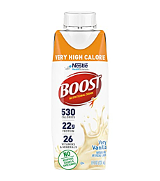 BOOST Very High Calorie Nutritional Drink, Very Vanilla, 8 Fl Oz (Pack of 24)