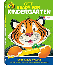 School Zone - Get Ready for Kindergarten Workbook - 256 Pages, Ages 5 to 6, Alphabet, ABCs, Letters, Tracing, Printing, Numbers 0-20, Early Math, Shapes, Patterns, Comparing, and More