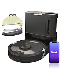 Shark AI Ultra 2in1 Robot Vacuum & Mop with Sonic Mopping, Matrix Clean, Home Mapping, HEPA Bagless Self Empty Base, CleanEdge Technology, for Pet Hair, Wifi, Works with Alexa, Black/Silver (RV2610WA)